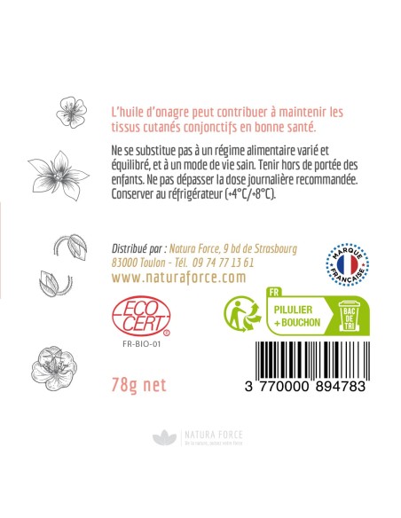 Huile Onagre Bourrache Bio - Natura Force