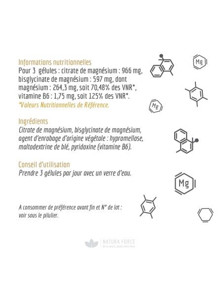 Magésium - gélules - Natura Force
