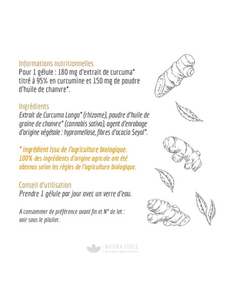 Curcuma bio - gélules - Natura Force